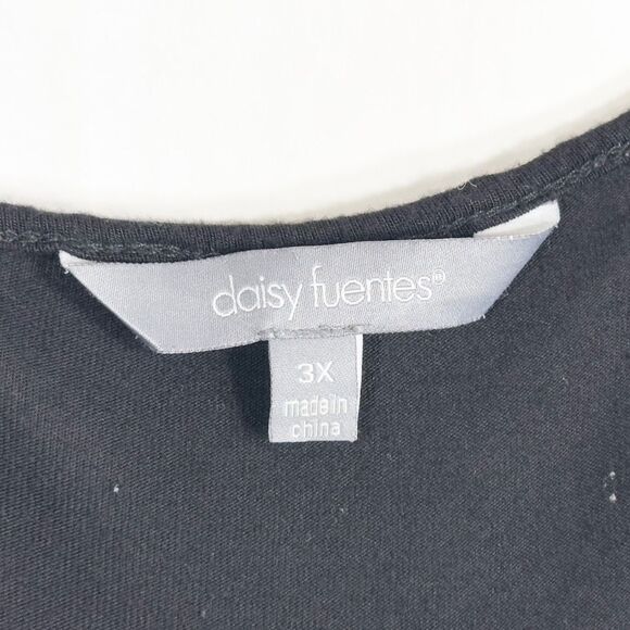 Daisy Fuentes Plus Size 3X Maxi Dress Black Pink Color Block Sleeveless 789 - Picture 8 of 9